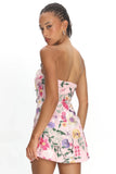 Gardenia Mini Dress Strapless Floral Embroidered Mini