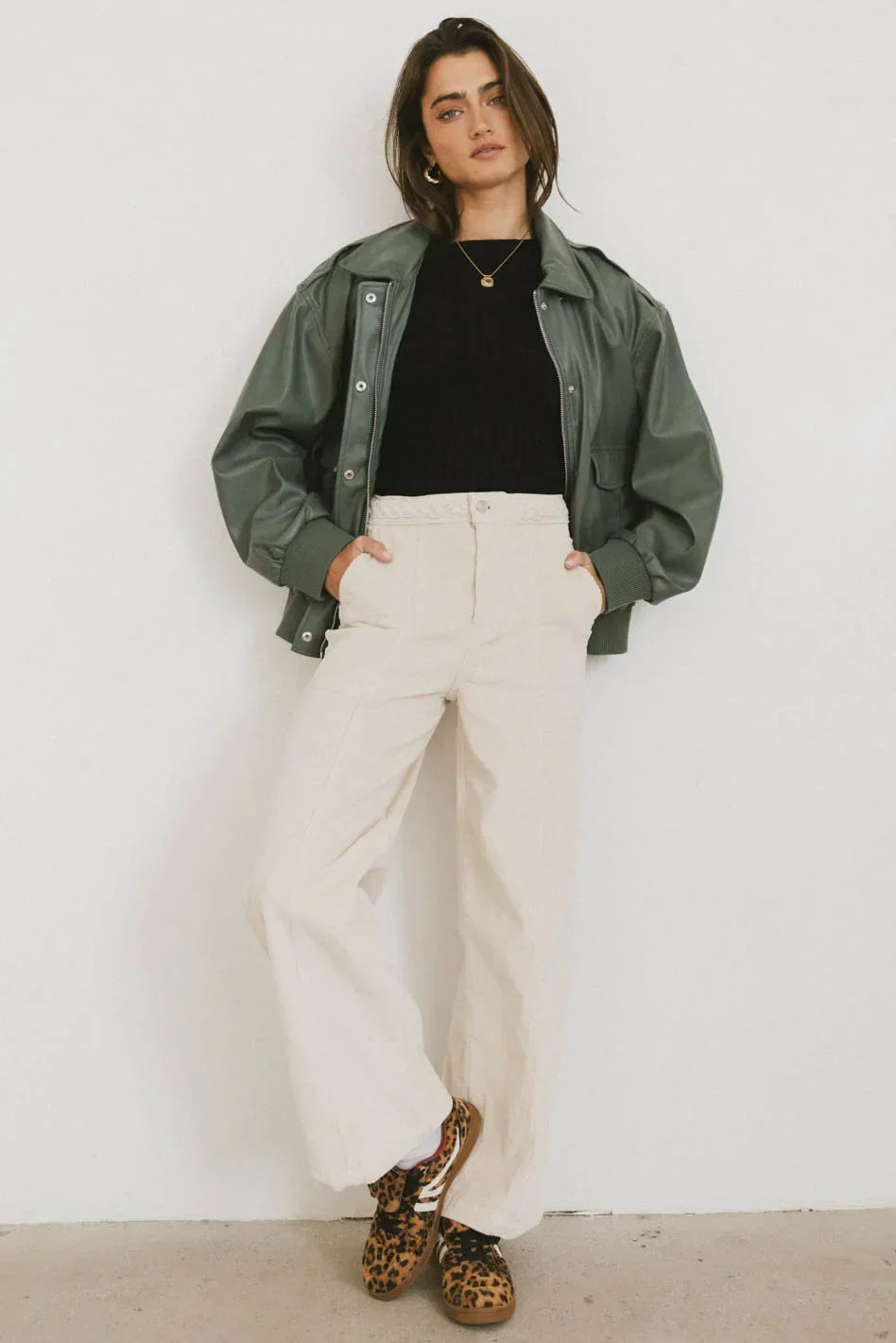 Ariella Corduroy Pants in Ivory FINAL SALE