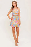 MANDY SCALLOP EDGE TOP MINI SKIRT SET