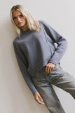Leander Knit Sweater in Dark Blue FINAL SALE