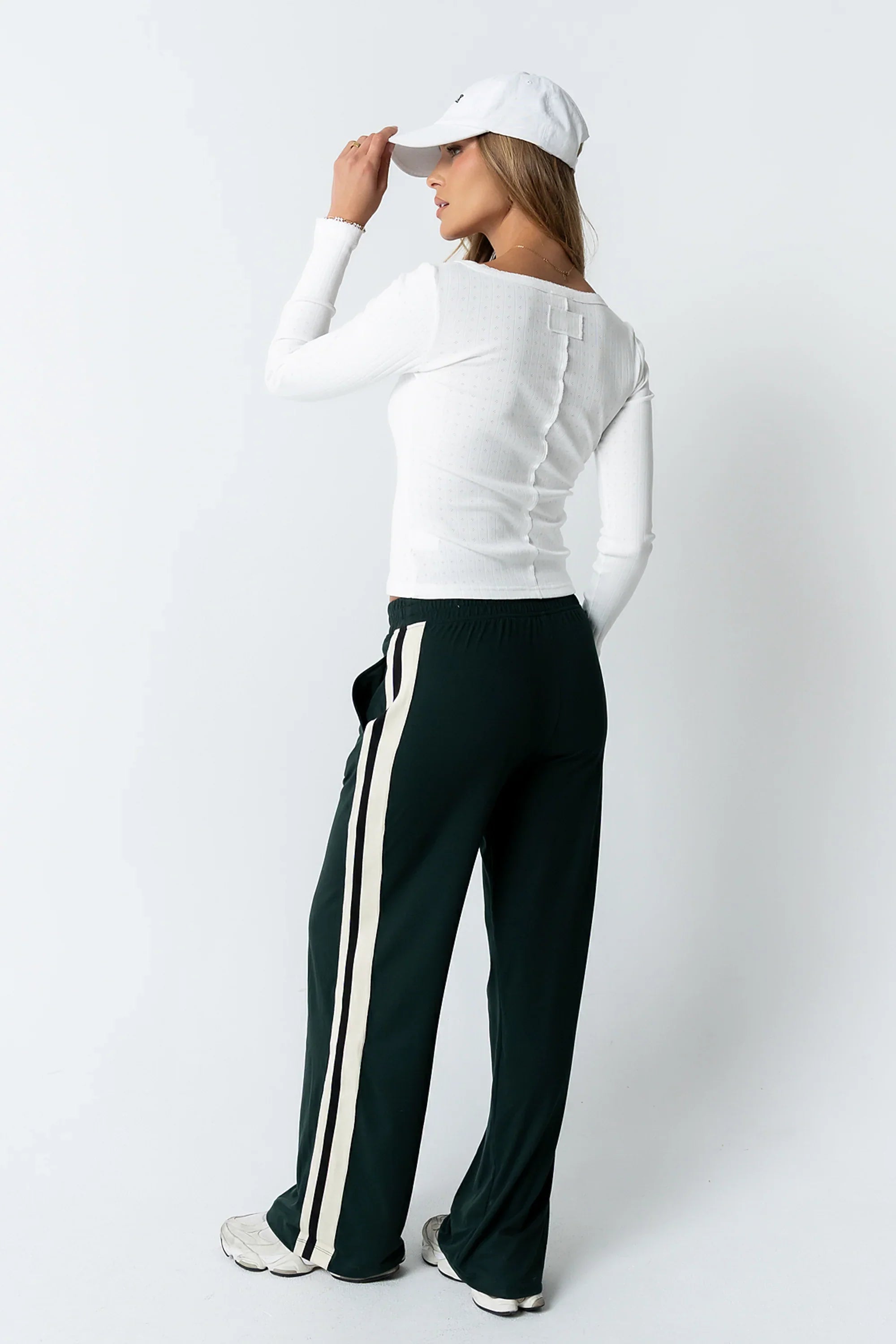 Avery Striped Pants in Green FINAL SALE