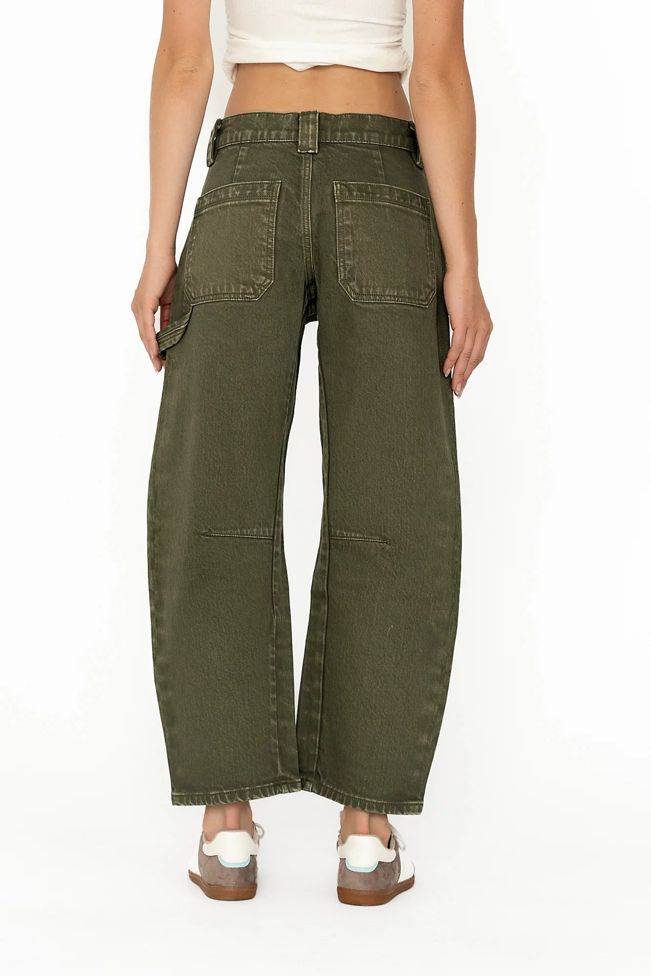 Scottie Barrel Jeans in Olive FINAL SALE