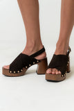 Pamela Block Heels in Brown