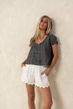 Laney Relaxed Blouse in Black FINAL SALE