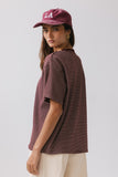 Salem Knit Top in Burgundy