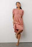 Cyrus Midi Dress in Pink FINAL SALE
