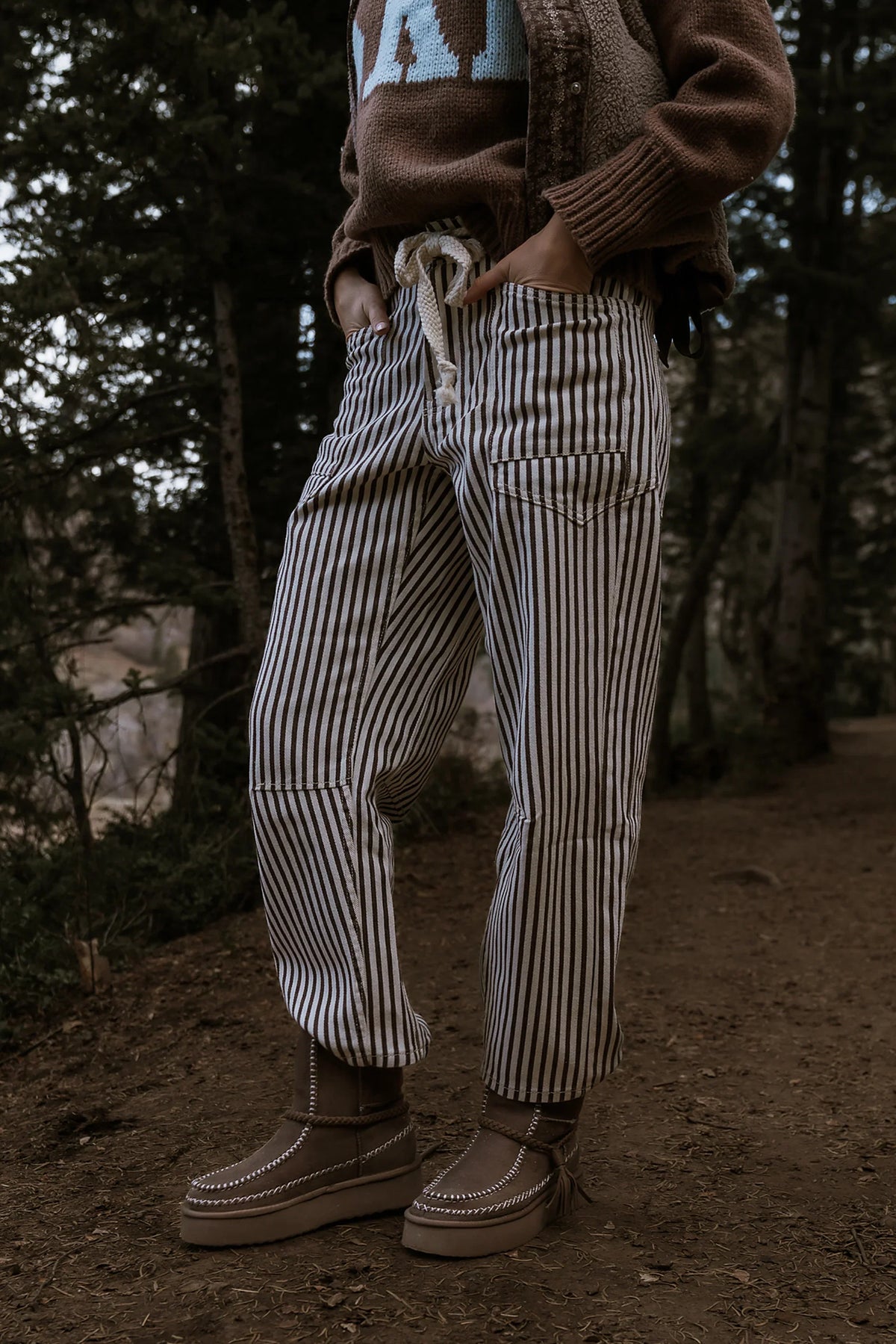 Jocelyn Barrel Jeans in Brown