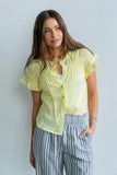 Kaytee Striped Top in Yellow