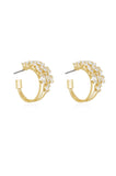 Multi Crystal Huggie Hoop Earrings