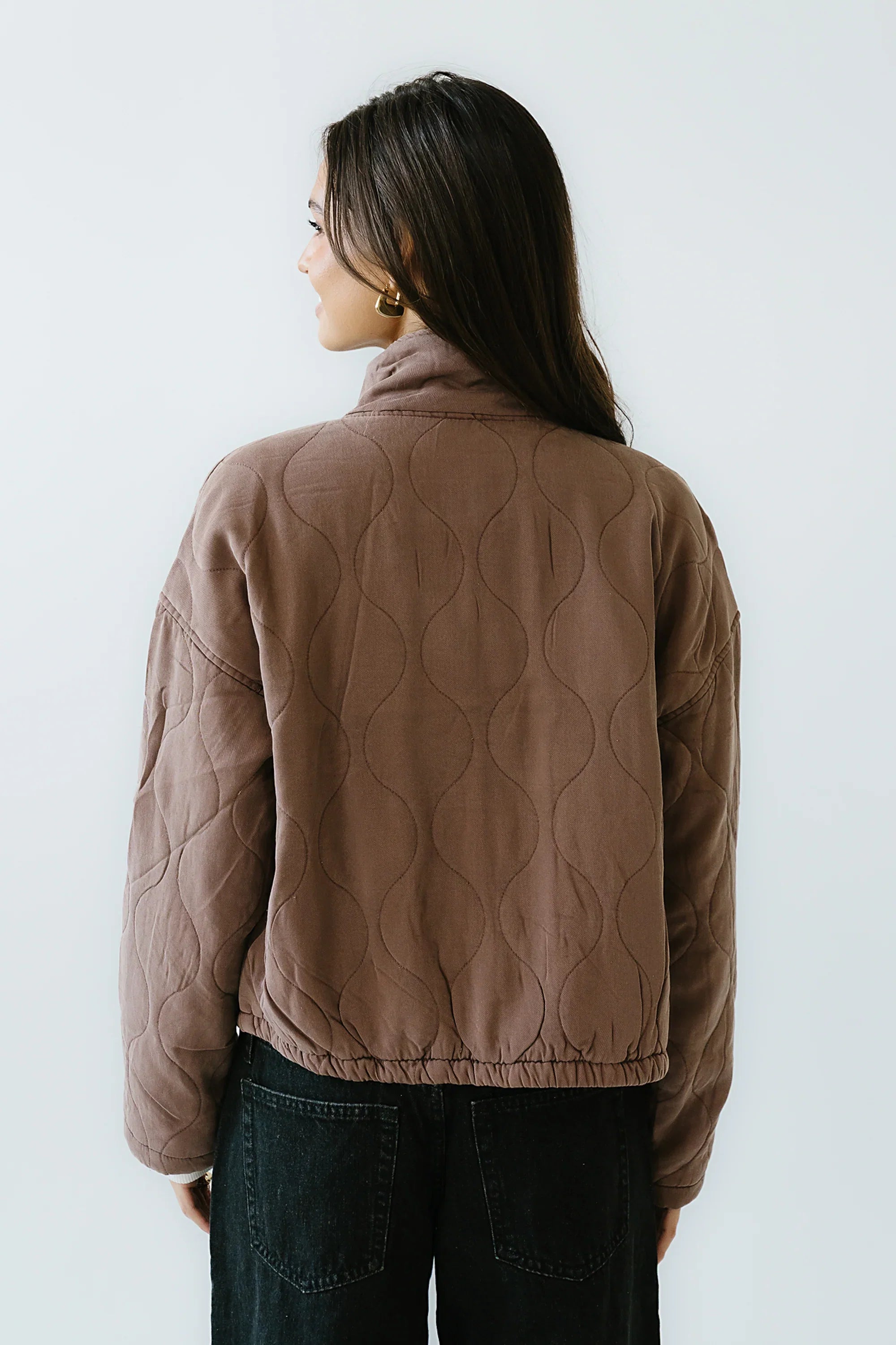 Quinn Quilted Jacket in Brown FINAL SALE