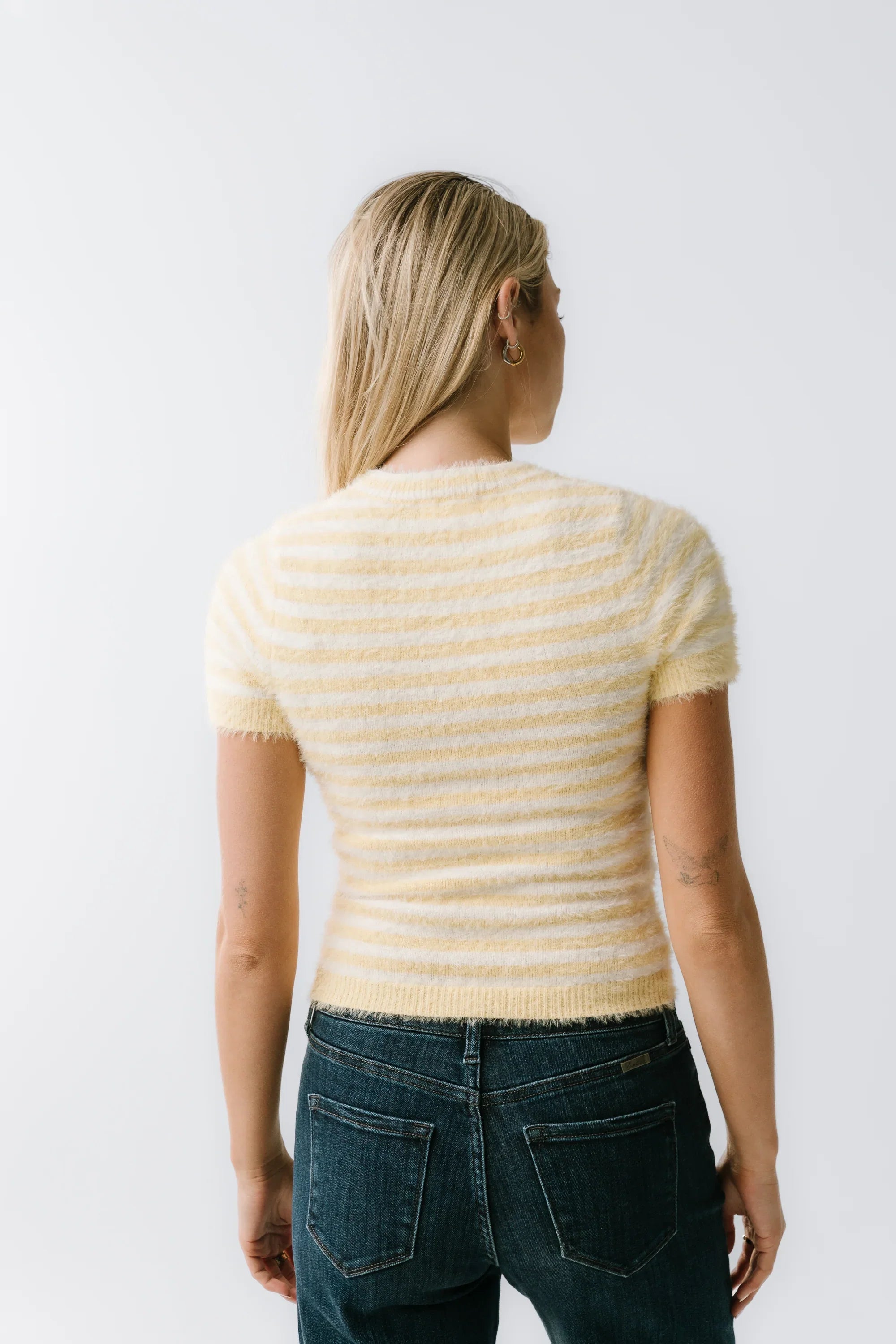 Mazie Fuzzy Sweater in Yellow