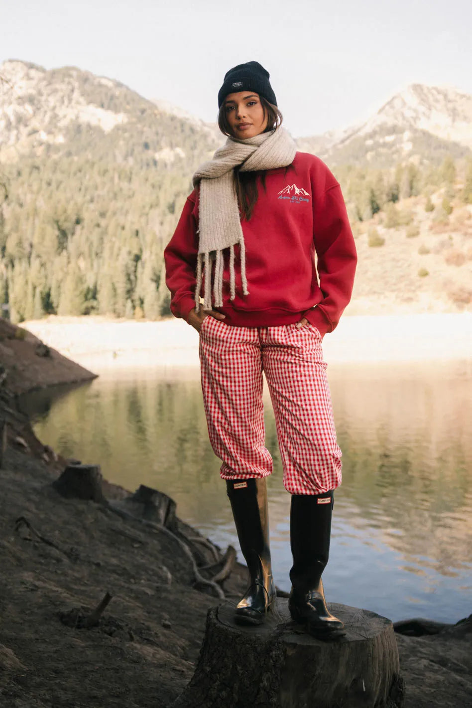 Romero Gingham Pants in Red FINAL SALE