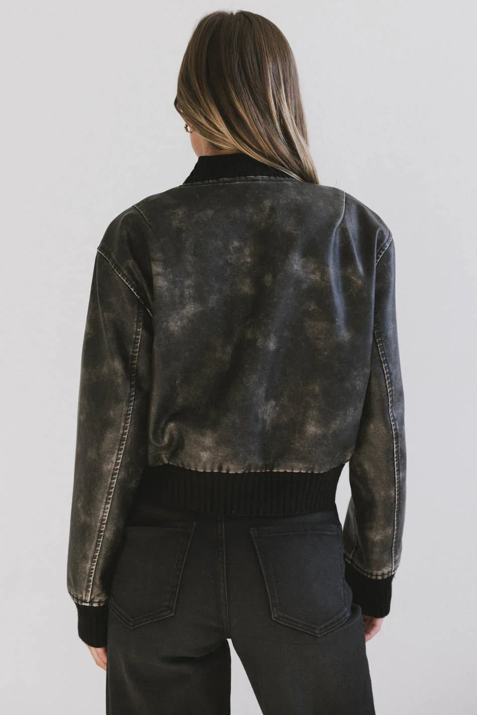 Clarissa Bomber Jacket in Black FINAL SALE