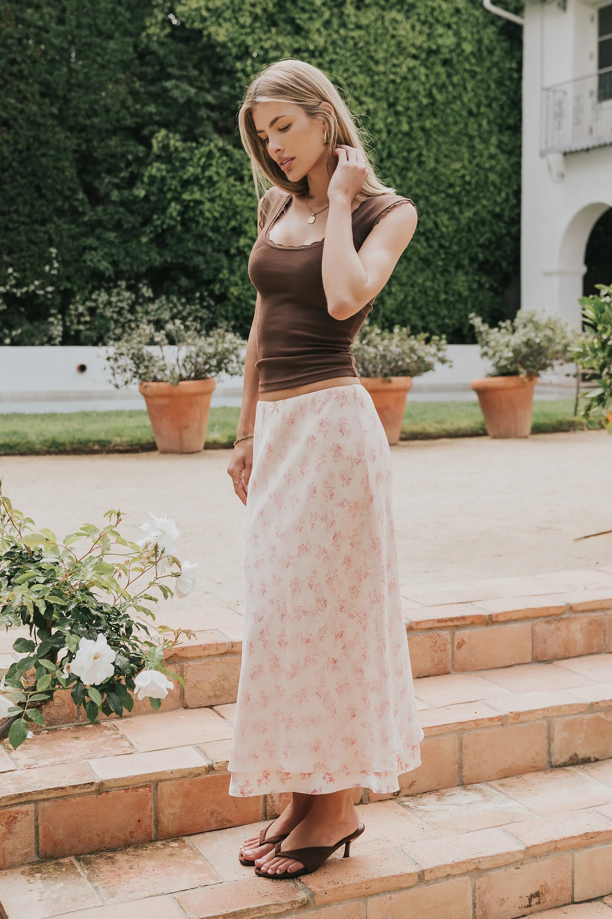 Emma Floral Midi Skirt