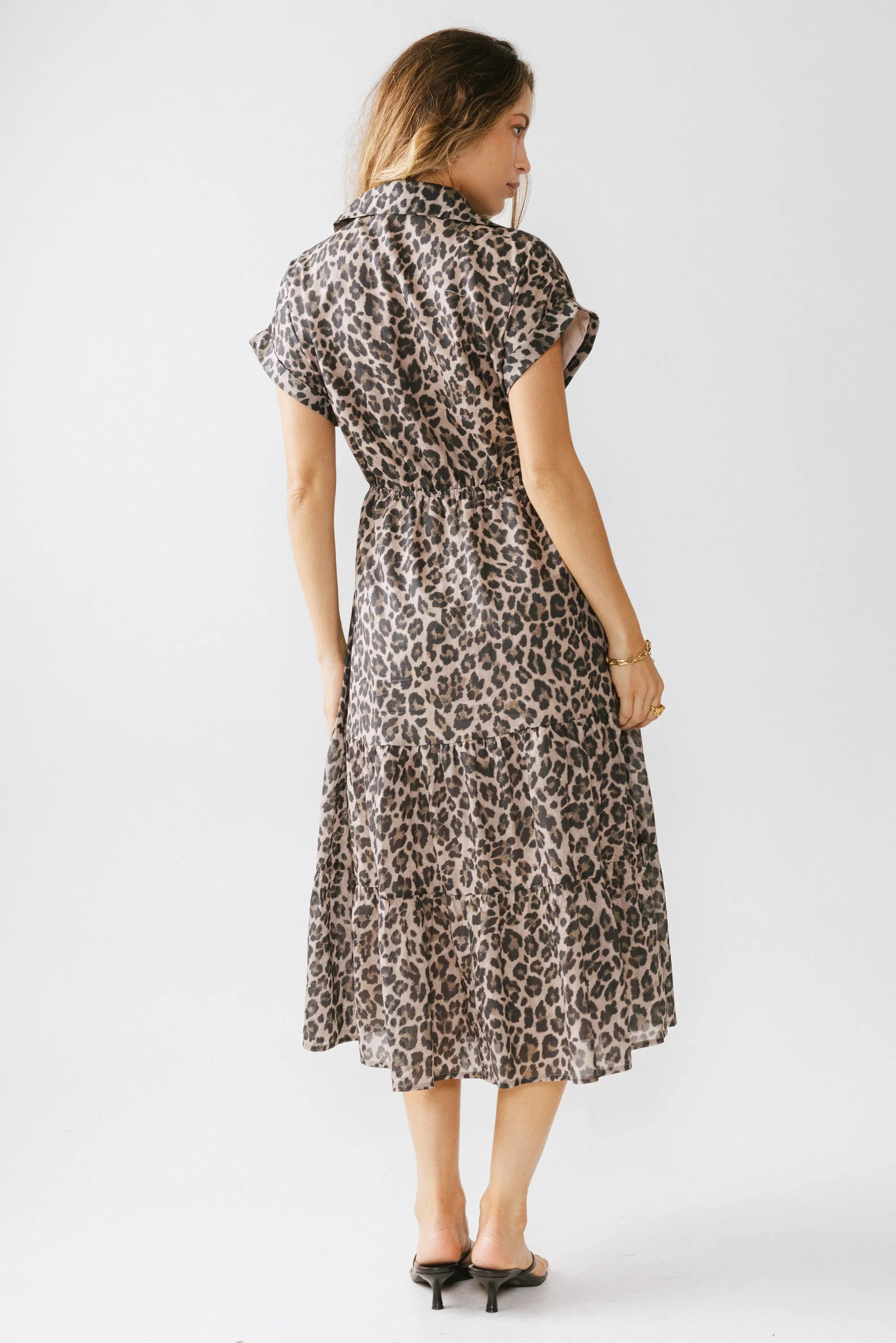 Ayda Leopard Midi Dress FINAL SALE