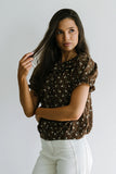 Bennie Collared Blouse in Brown