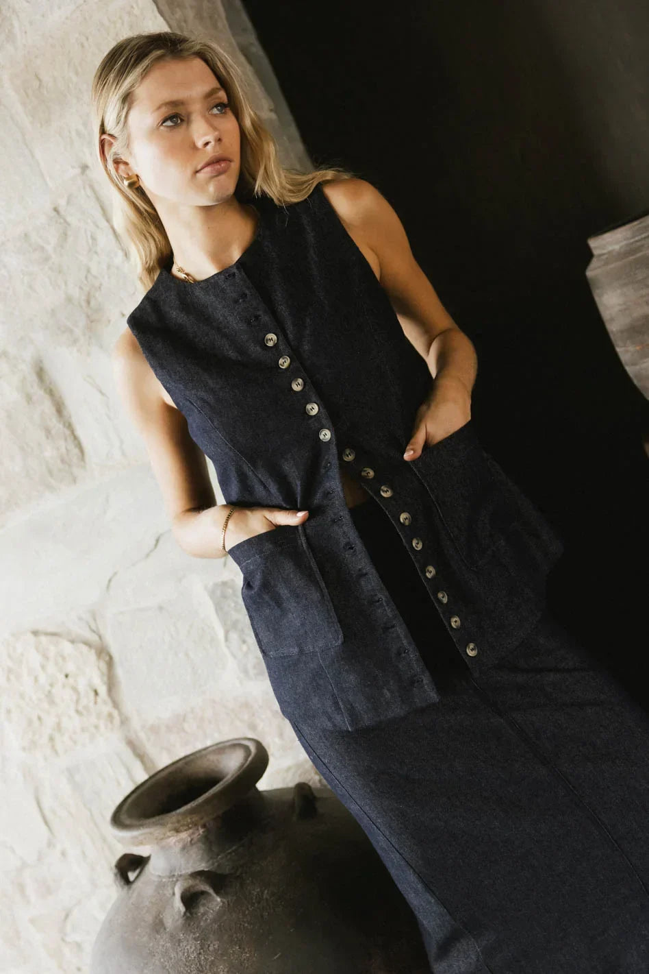 Miriam Denim Vest FINAL SALE
