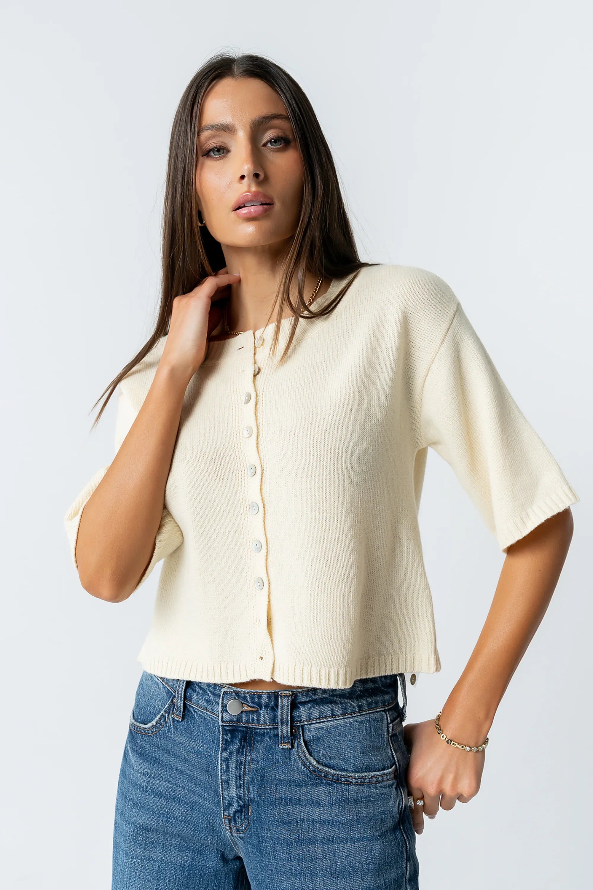 Macey Knit Sweater in Yellow