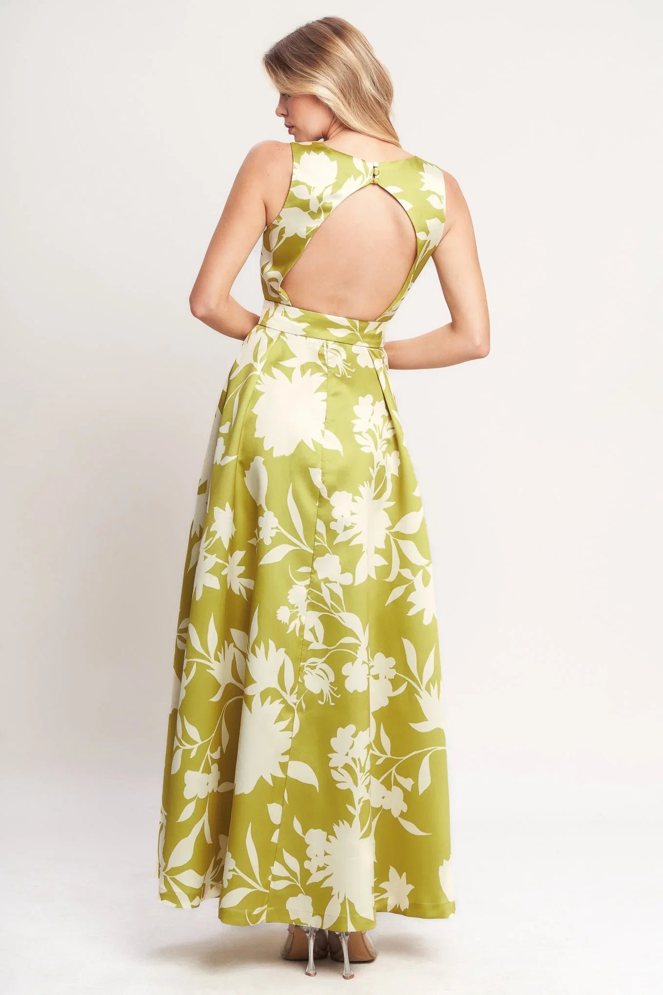 LIME FLORAL MAXI DRESS FINAL SALE