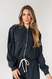 Valeria Striped Bomber Jacket FINAL SALE