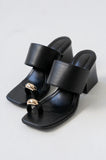 Fawn Block Heel in Black