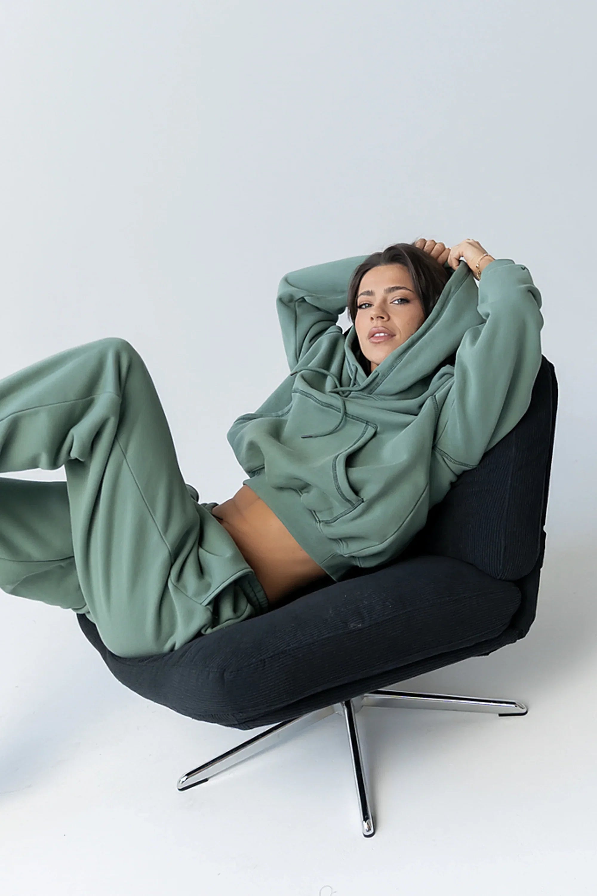 Mozie Contrast Sweatshirt in Teal