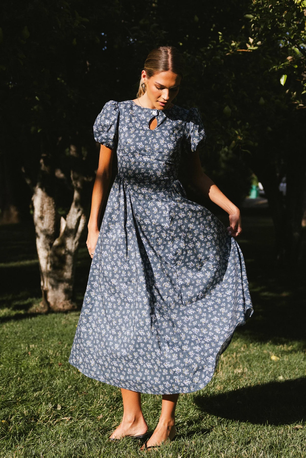 Baylor Floral Maxi Dress in Blue FINAL SALE