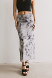 Chandler Abstract Maxi Skirt in Grey FINAL SALE