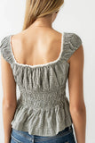 Naya Gingham Tank Top in Black