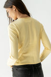 Maddy Button Up Cardigan in Yellow