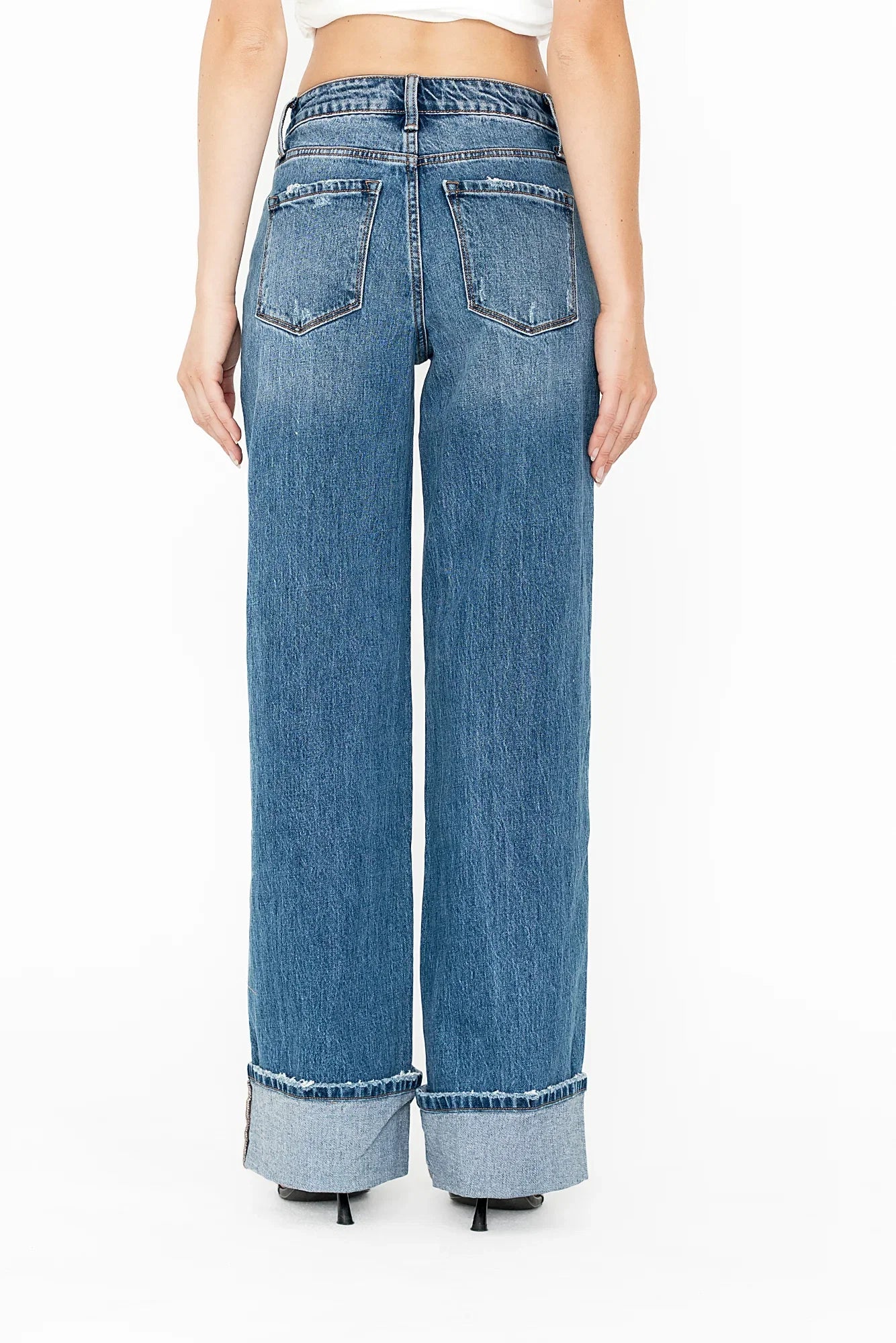 Kyla Cuffed Baggy Jeans FINAL SALE