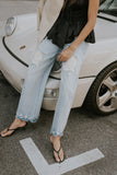 Marvin Crochet Wide Leg Jeans