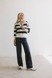 Ozzie Striped Sweater in Navy FINAL SALE