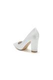 Sweet Pointed Toe Chunky Heels with Lace