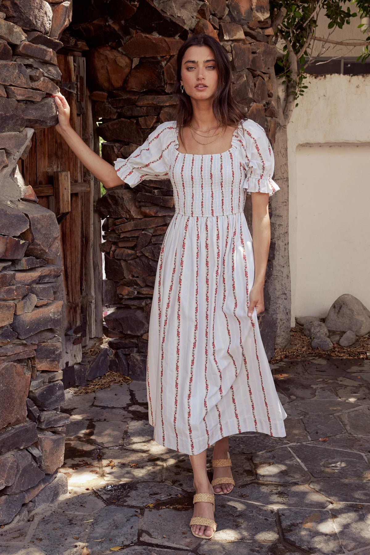 Effie Embroidered Midi Dress FINAL SALE