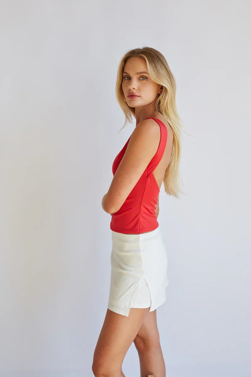Sana Open Back Tank Top
