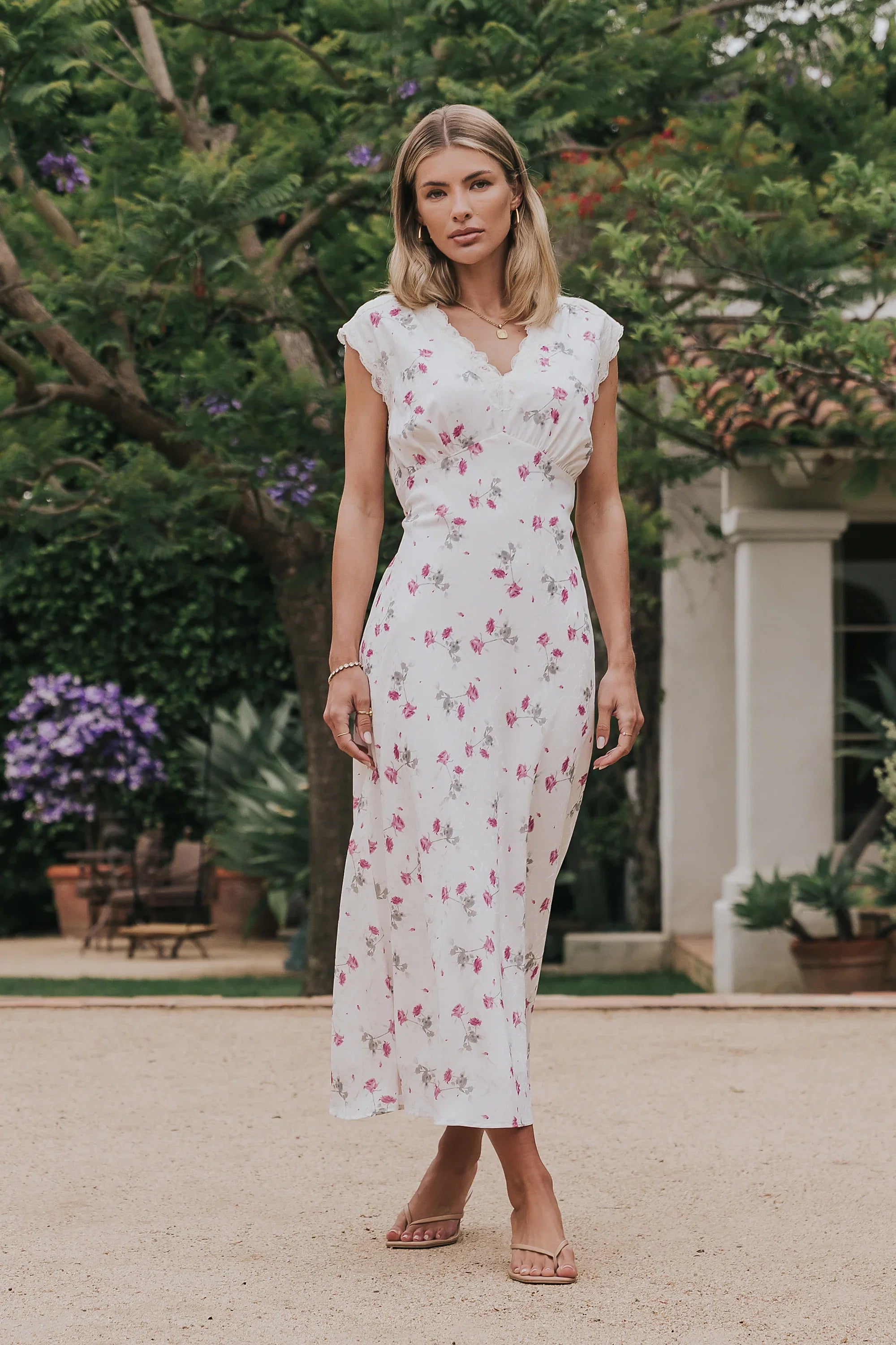Brinkley Floral Maxi Dress in Berry