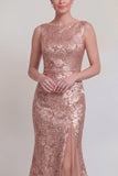 Blush Jacquard Mermaid Mother of the Bride Dress