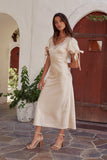 Amanda Lace Trim Maxi Dress in Blush FINAL SALE