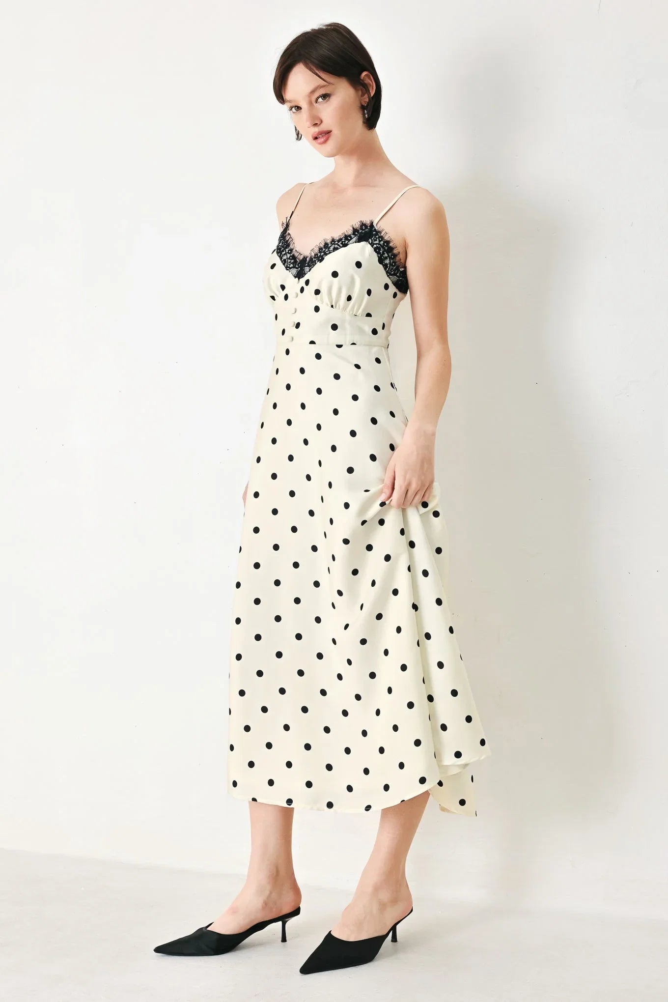 DOTTY SWEETHEART POLKA DOT MIDI DRESS
