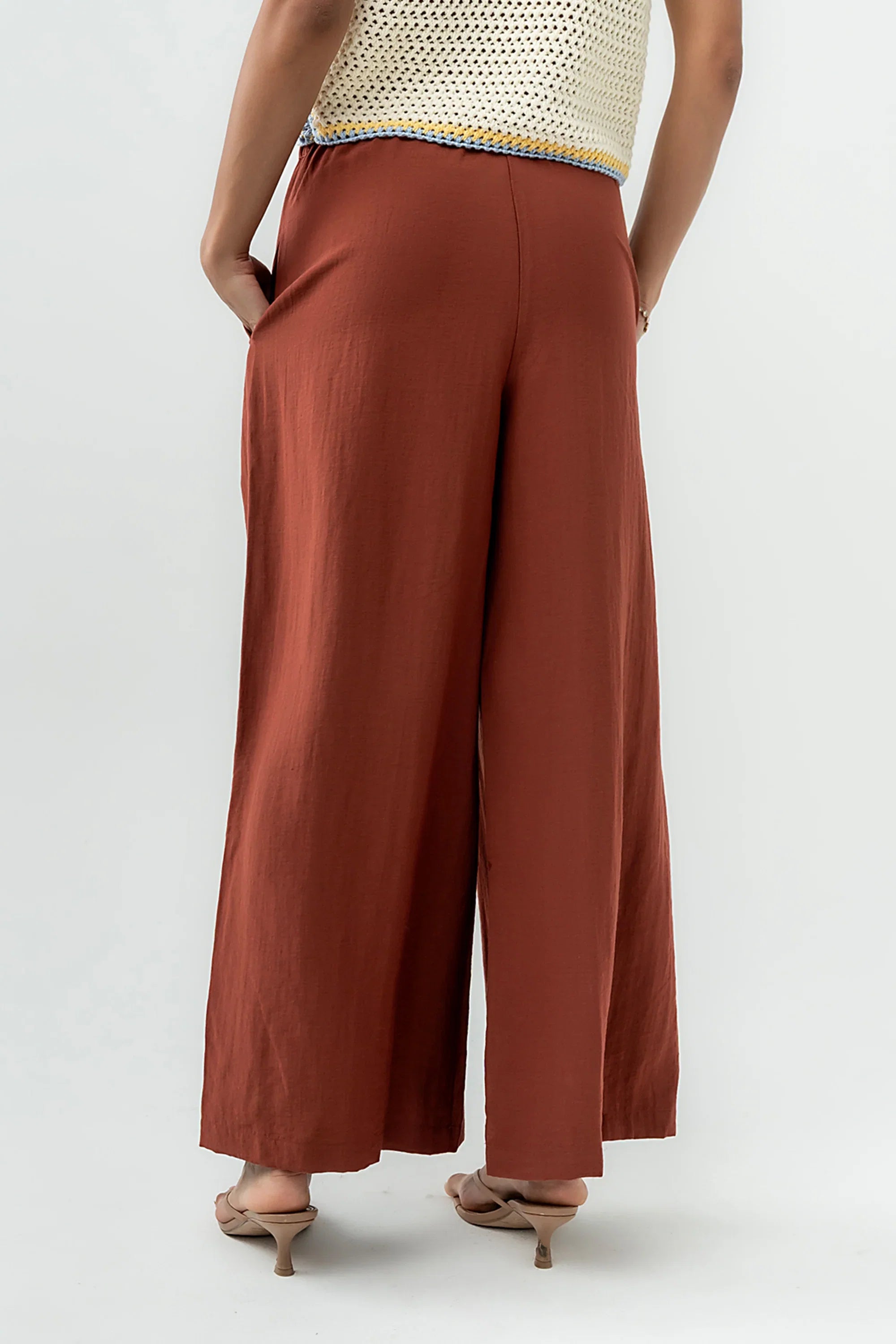 Lee Wide Leg Pants in Brick