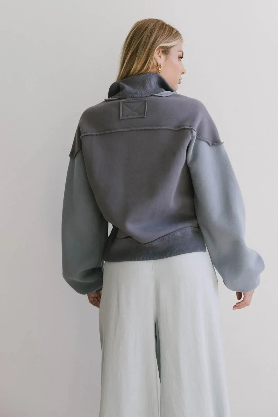 Zeya Half Zip Sweatshirt in Blue FINAL SALE