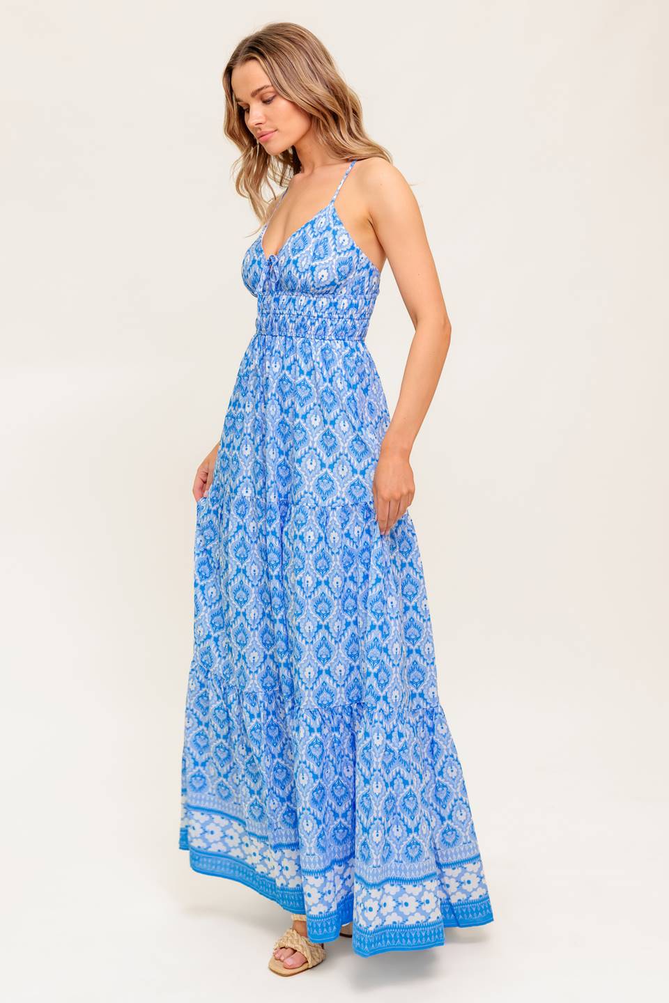 WILDFLOWER RHAPSODY MAXI DRESS BLUE