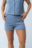 Paige Knit Shorts in Blue