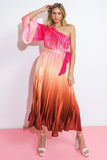 SUNRISE GLOW OMBRE MIDI DRESS