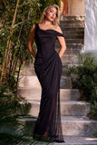 NEVADA GOWN DRAPED EVENING DRESS