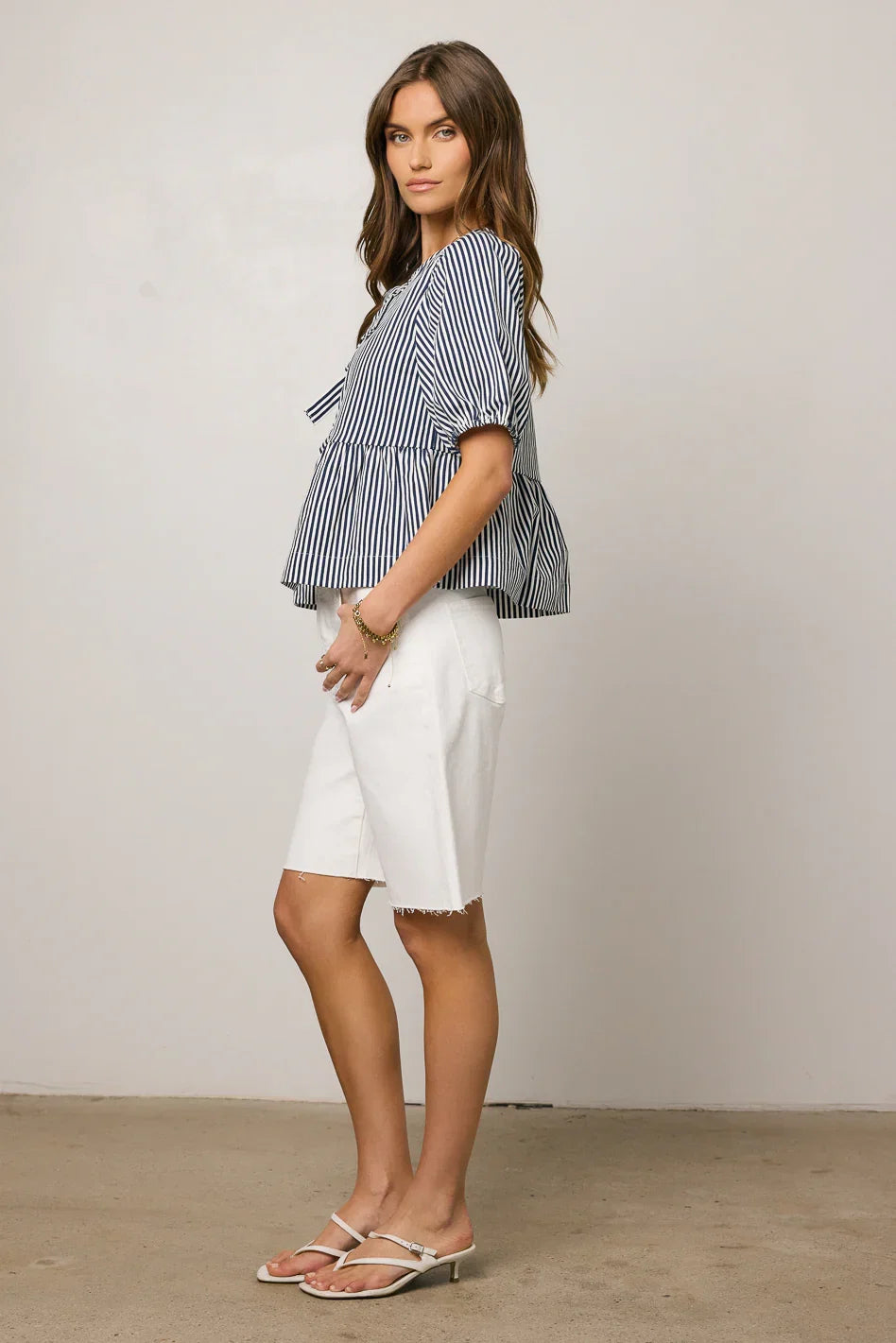 Lydia Bermuda Shorts in White