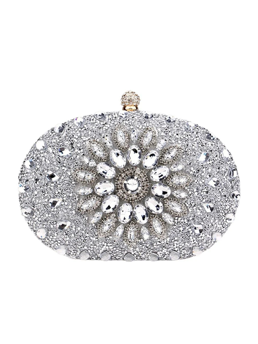 Womens All Over Crystals Sparkly Evening Clutch Bags