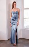 Liv Maxi Dress Corset Style Long Satin Dress