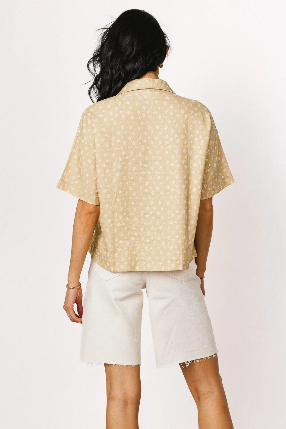 Xiomara Floral Button Up in Yellow FINAL SALE